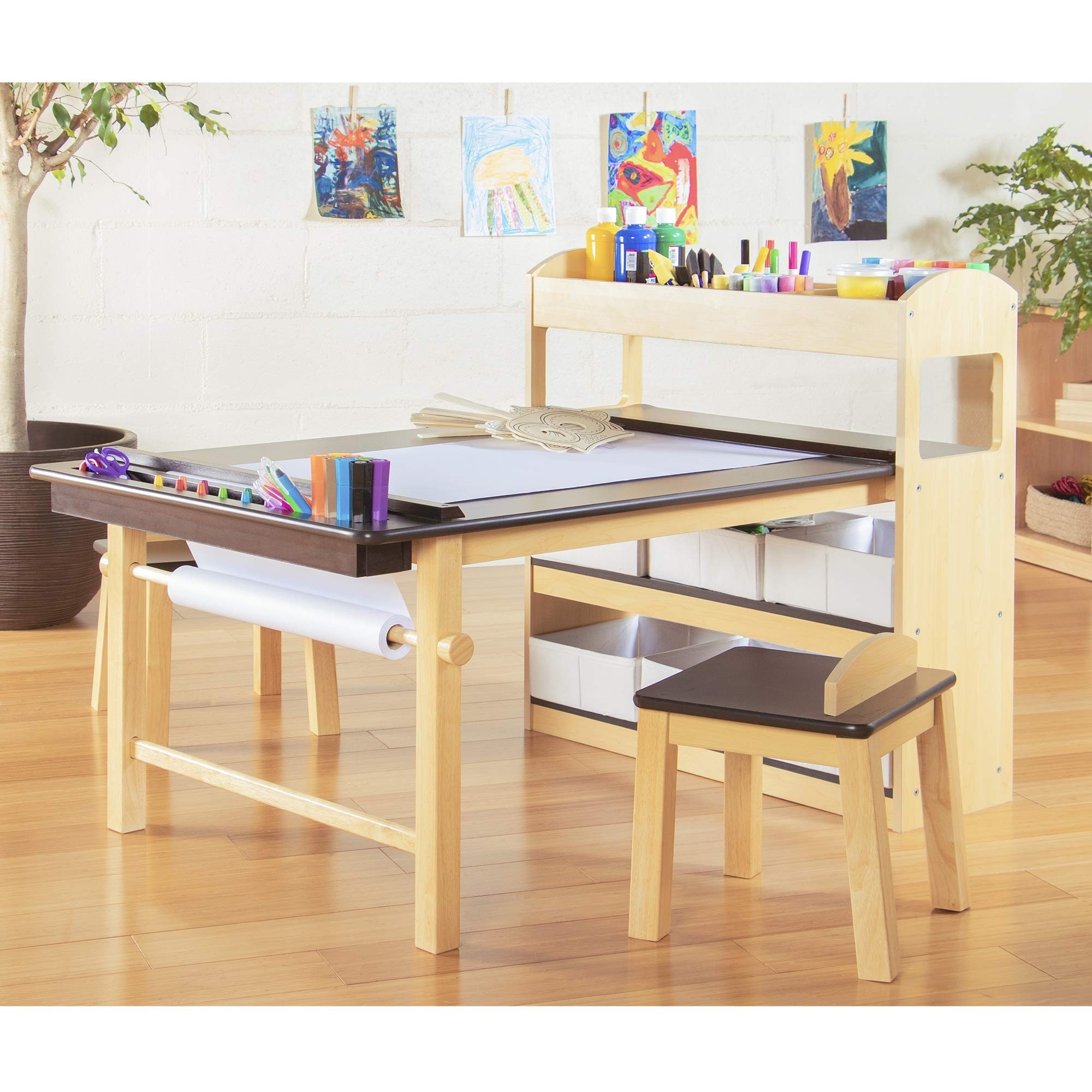 Guidecraft deluxe art center drawing and painting table 2