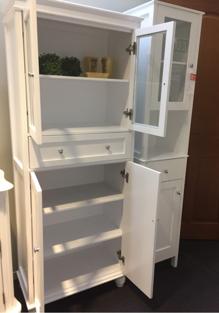 Hampton linen tall cabinet h170cm 1