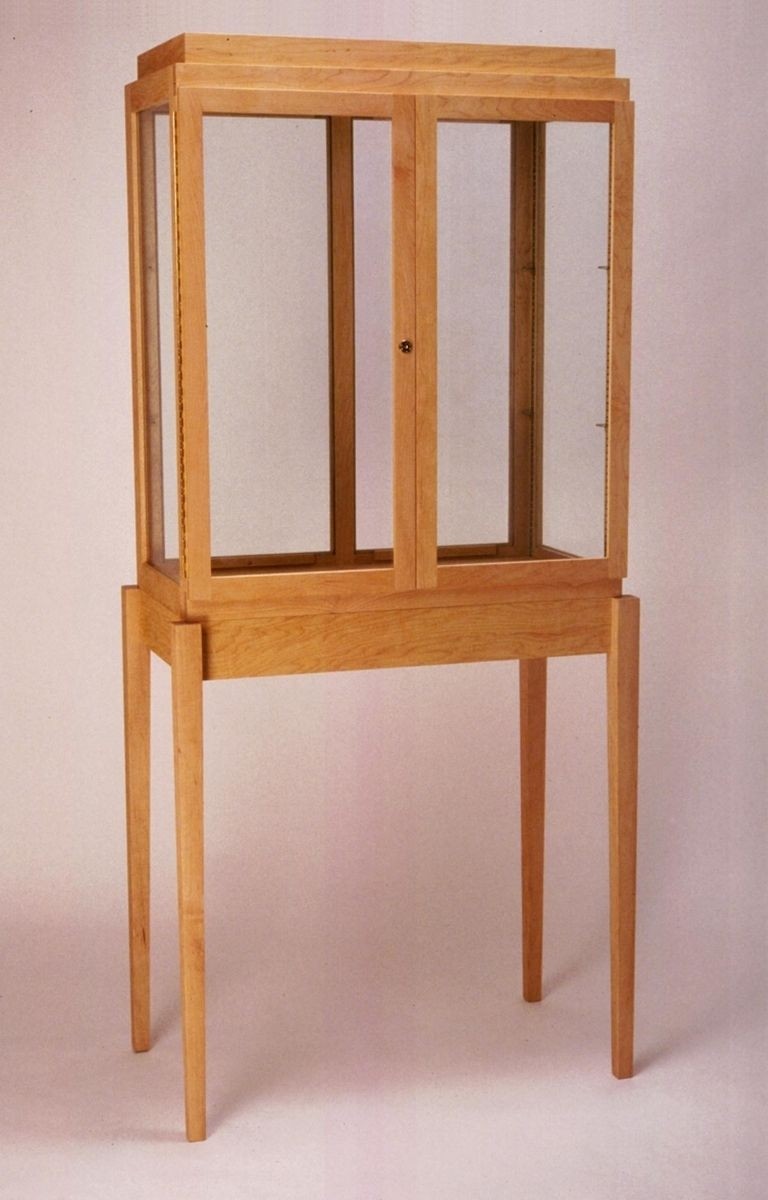 Hand crafted curio display case by north cove design