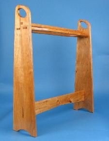 Hand made contemporary quilt rack by danchak woodworks