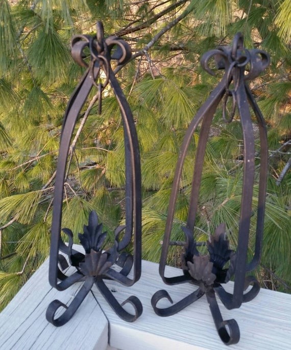 Hanging candle holders wrought iron home decor by