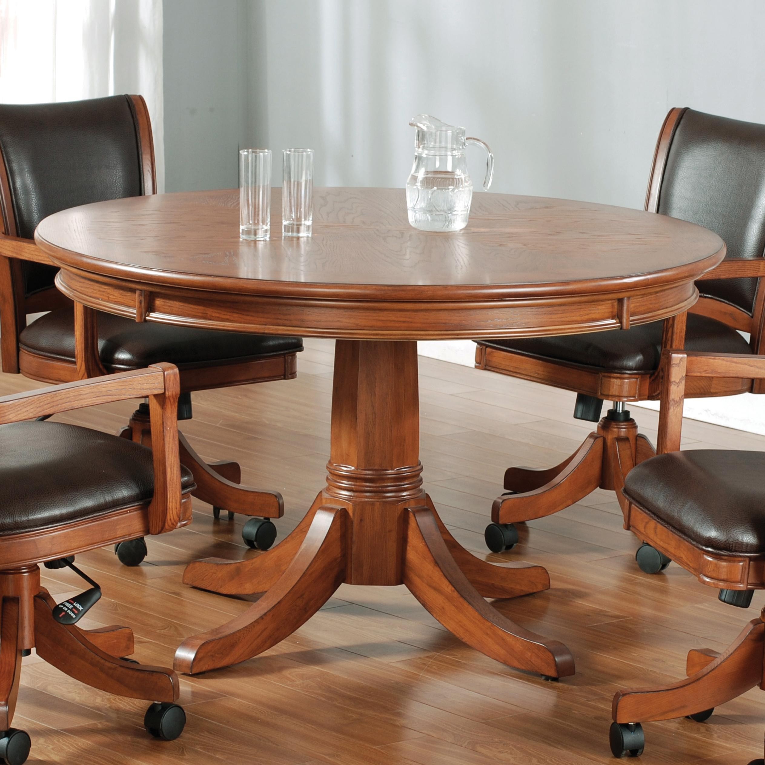Hillsdale park view round flip top gaming dining table