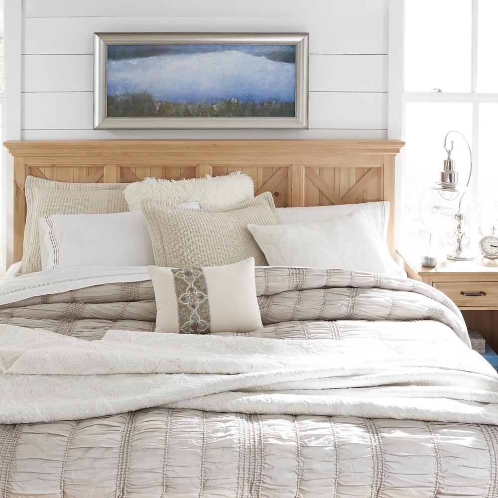 Home styles country lodge pine king headboard 5524 601