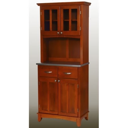 Home styles small buffet with two glass door hutch
