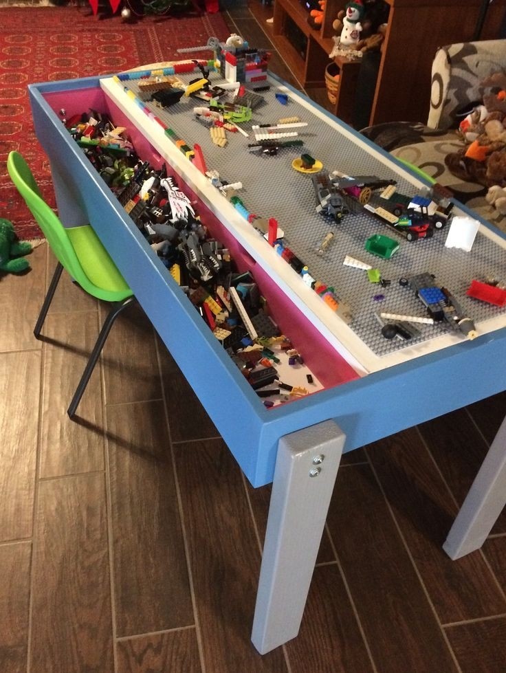 I made a lego craft table for the grandkids using