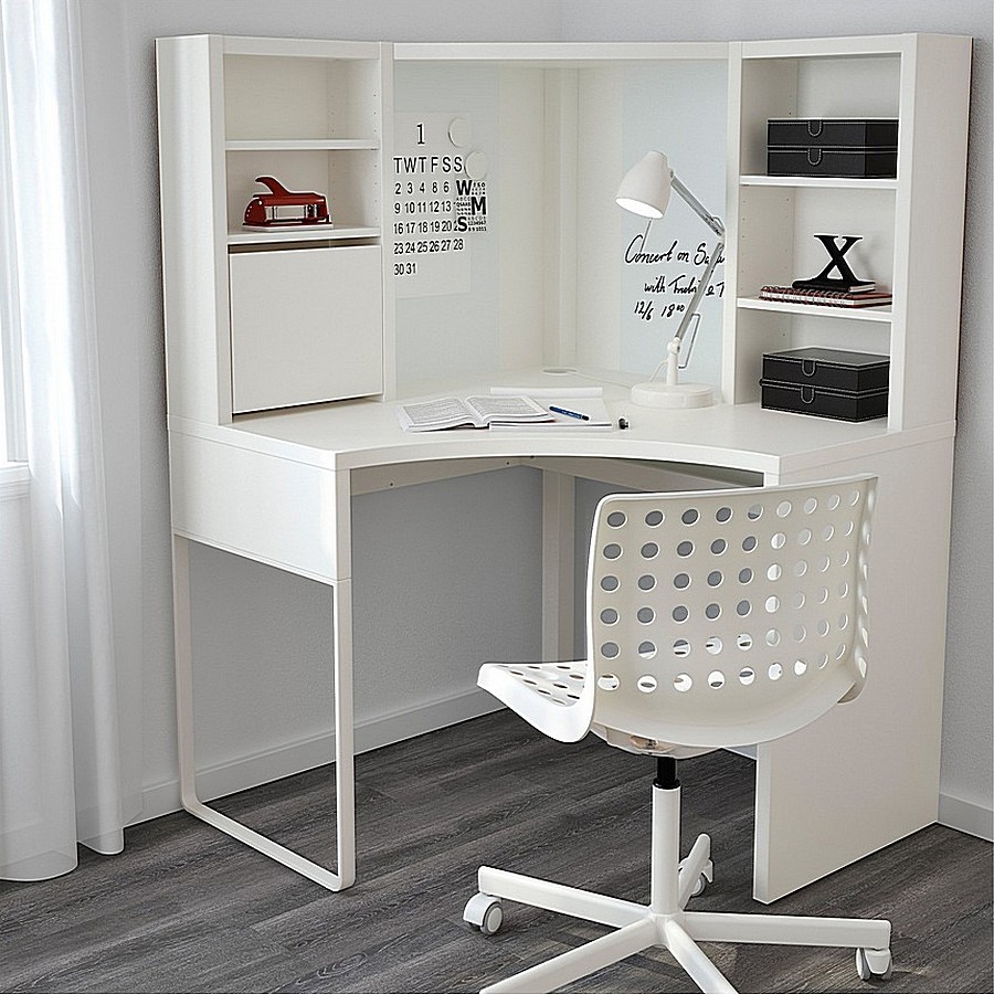 Ikea micke corner workstation corner desk white