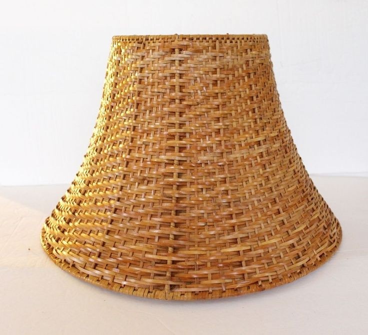 Ikea wicker lamp shade never used brown natural rattan