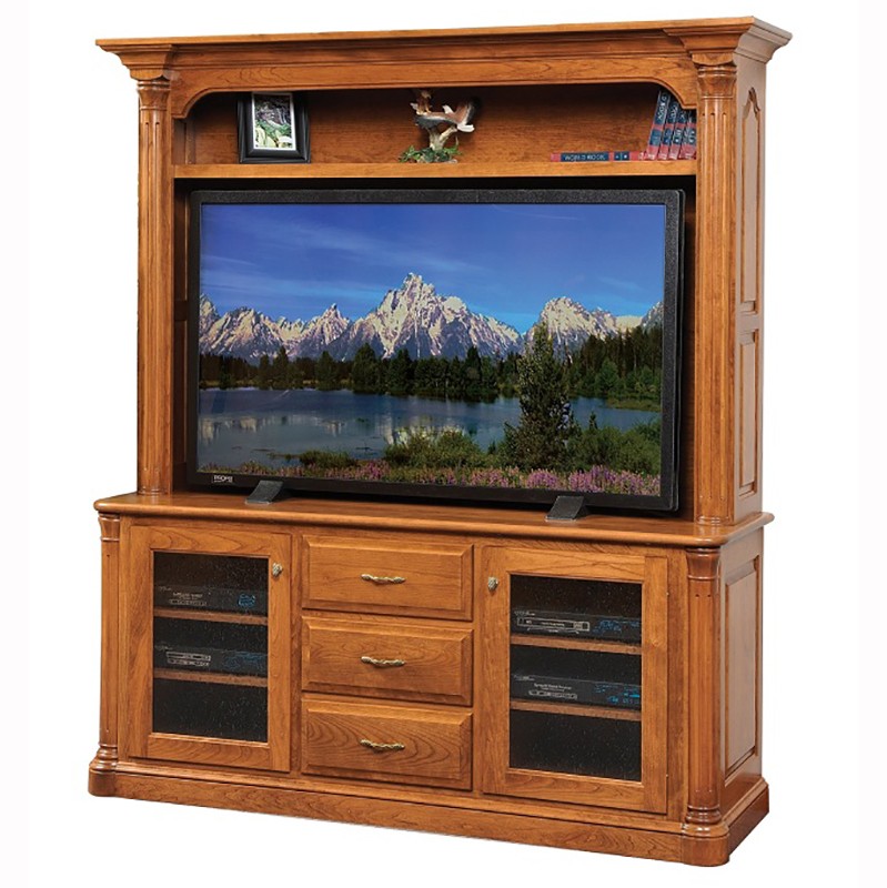Jefferson plasma tv stand hutch home wood furniture