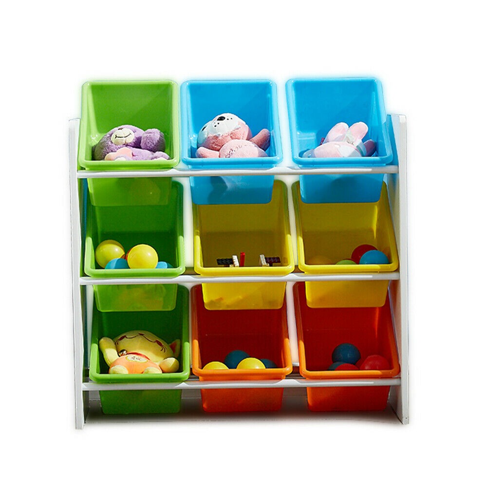 Kids children bookcase wooden shelf bookshelf toy