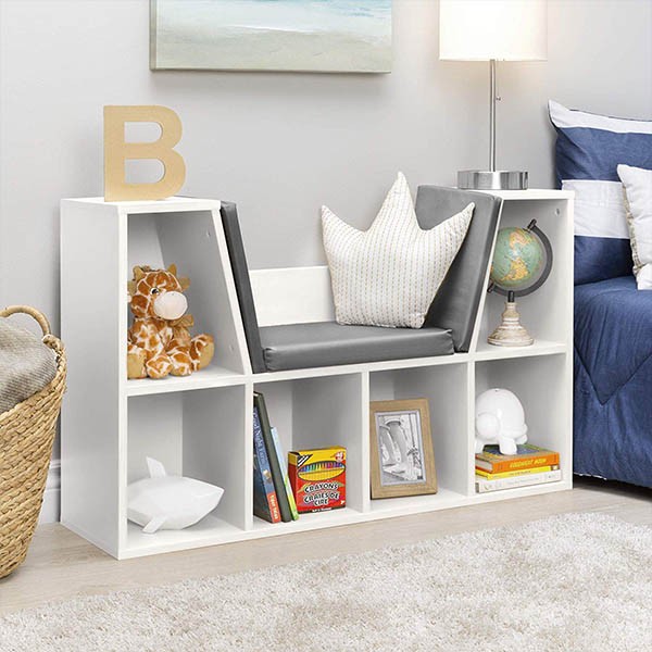 Kids reading nook and storage bookcase gift for home