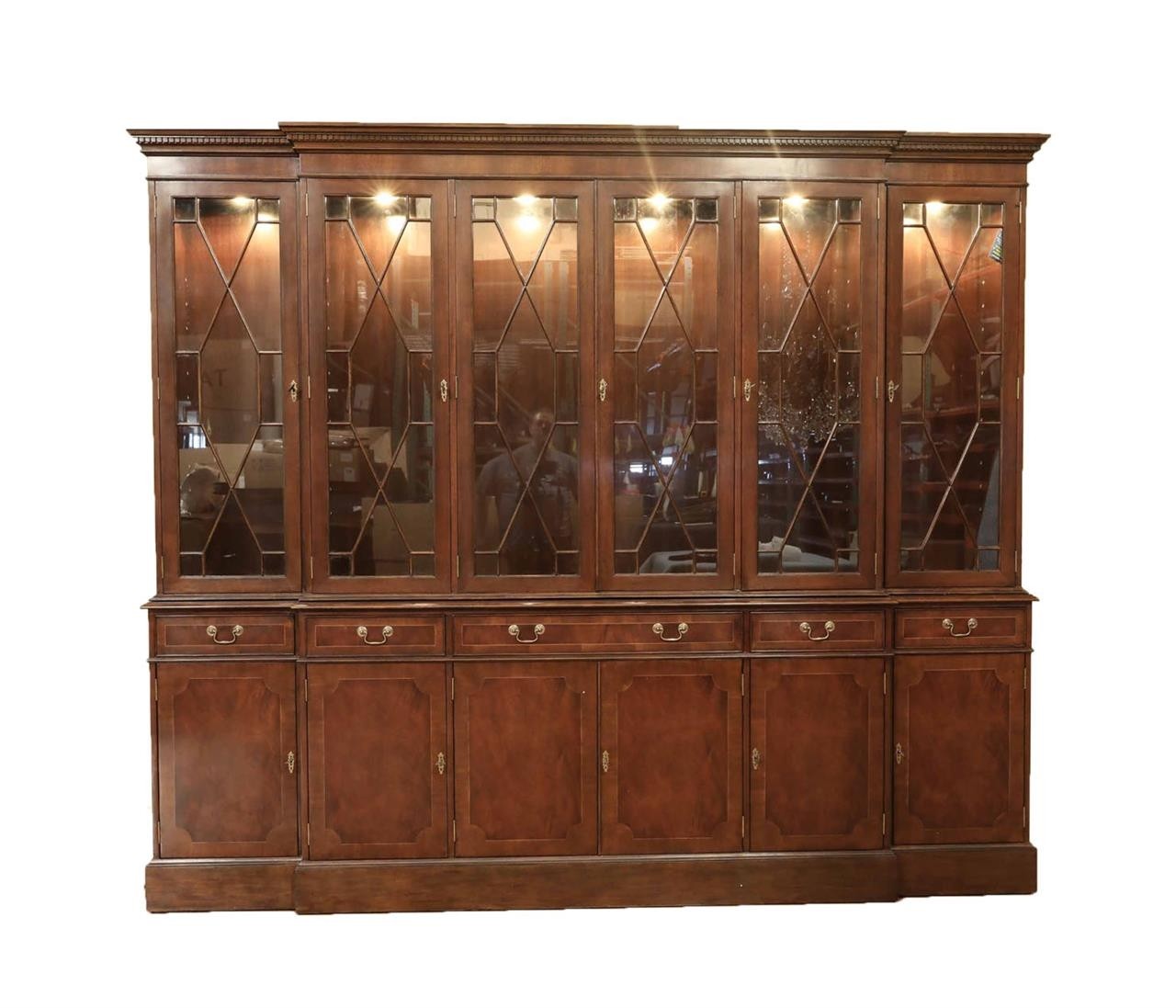 Large china cabinet for traditional dining room mahogany 5