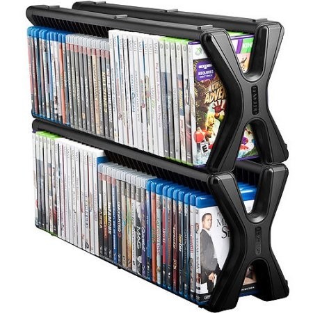Levelup stackable multimedia storage tower set of 2