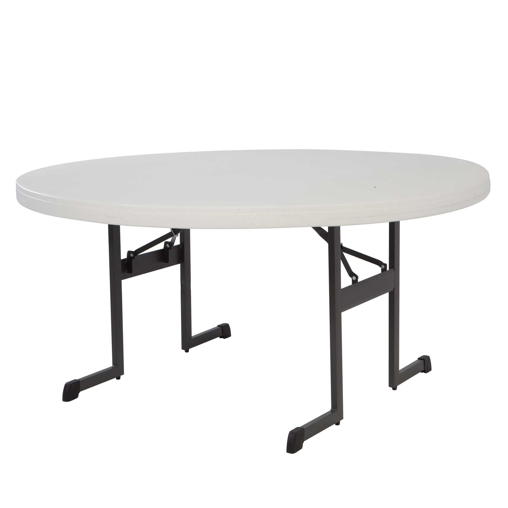 Lifetime round folding tables 480125 putty color 60 inch tab