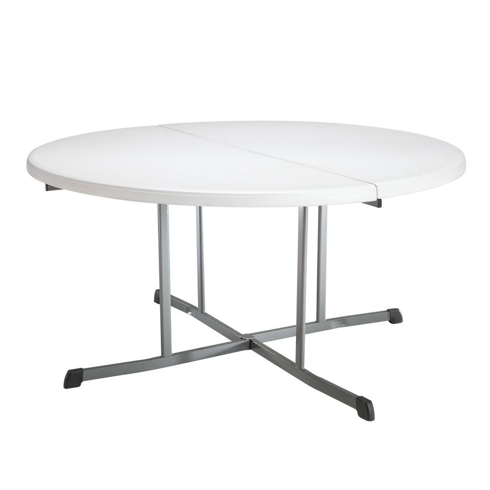 Lifetime white granite round folding table 25402 the