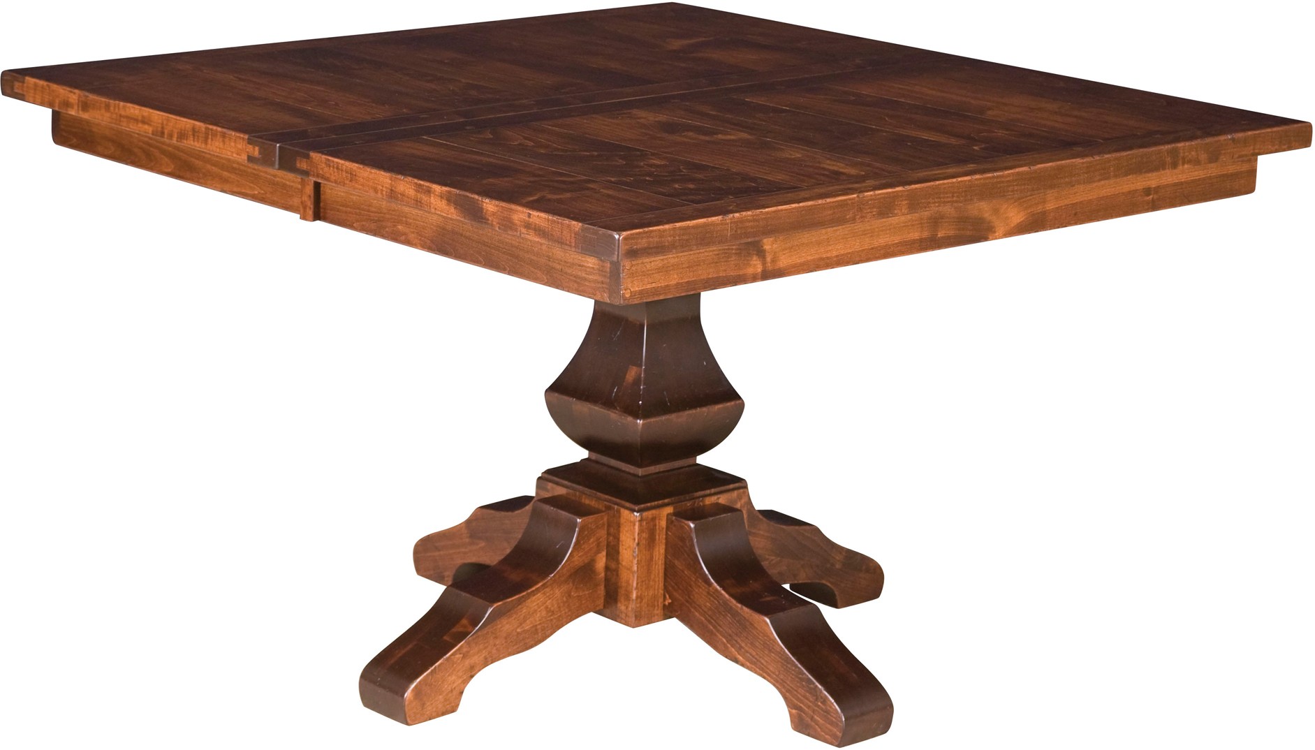 Lincoln square pedestal dining table amish lincoln