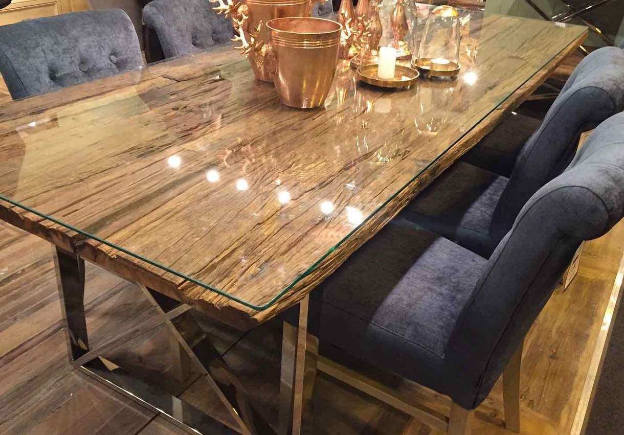 Luxe kensington reclaimed wood dining table