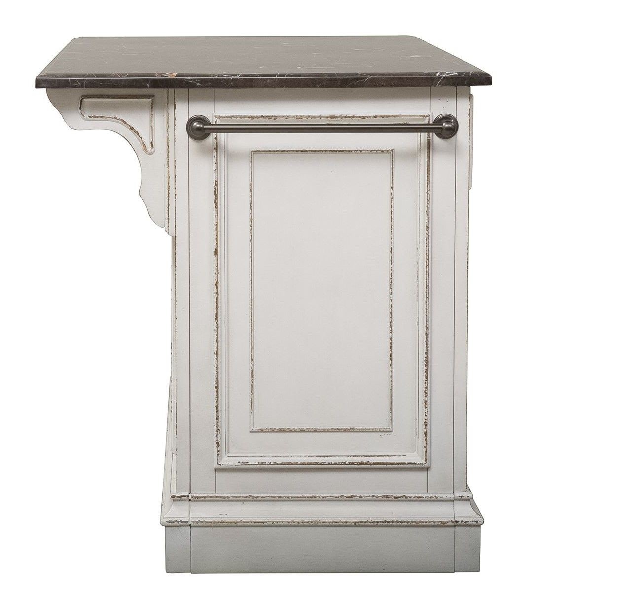 Magnolia traditional kitchen island with granite top in 1