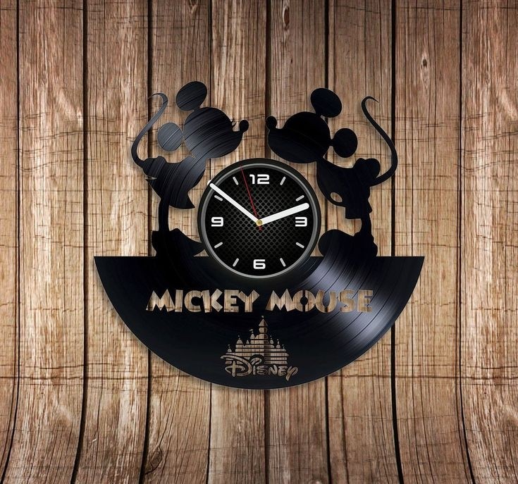 Mickey mouse vinyl clock wall clock exclusive xmas gift