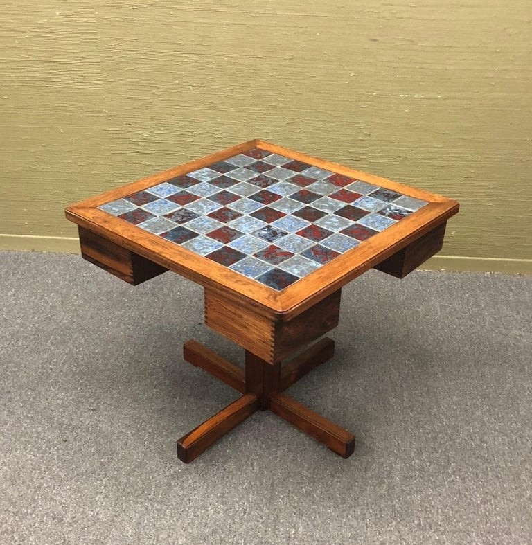 Midcentury danish rosewood chess table by mogens lund for 3