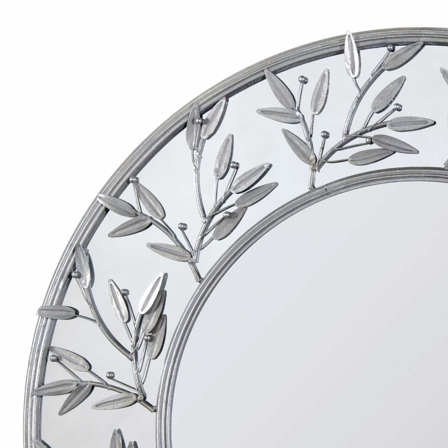 Modern round decorative metal framed wall mirror 2