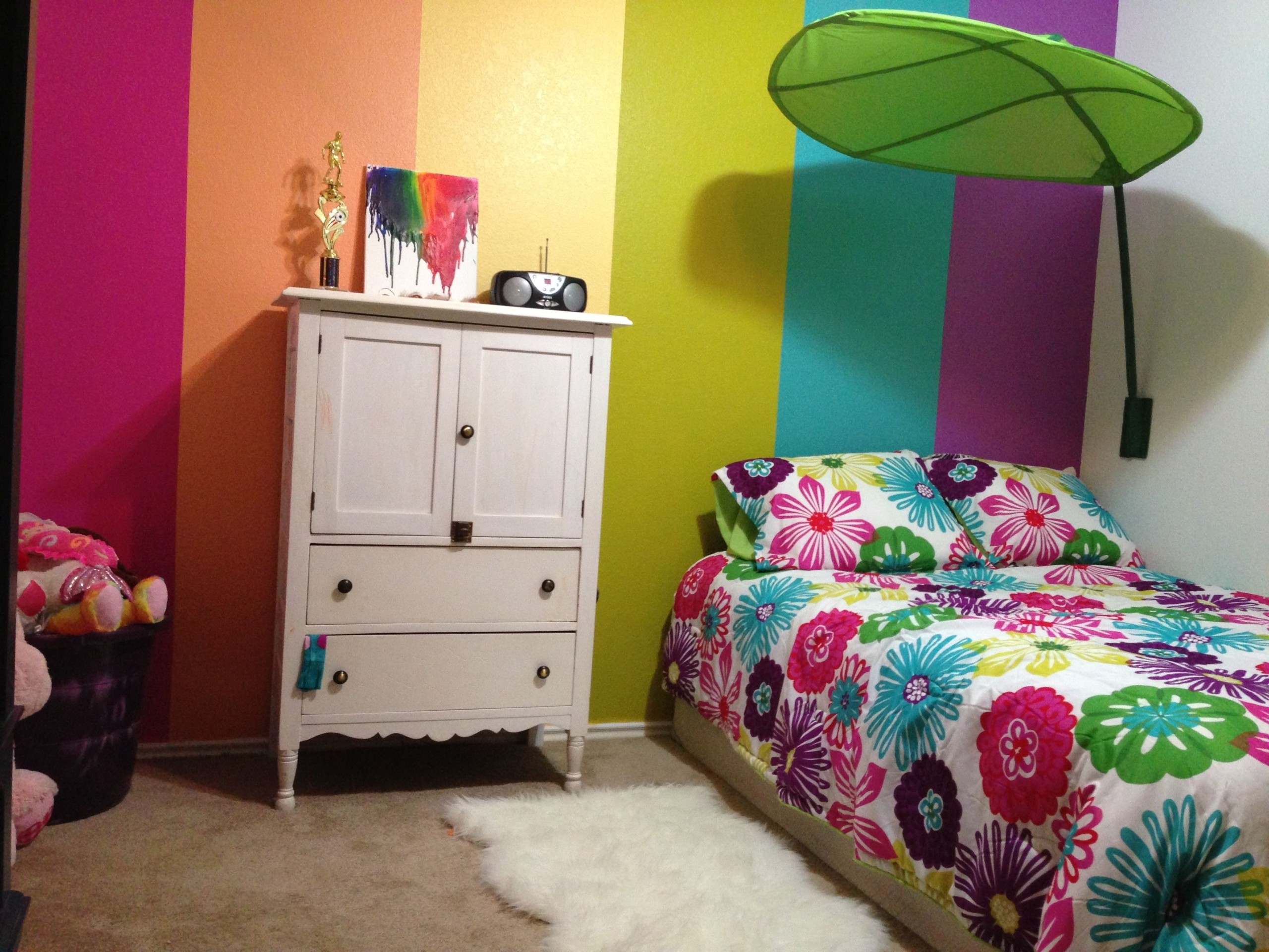 My 5 year olds rainbow room girls rooms pinterest