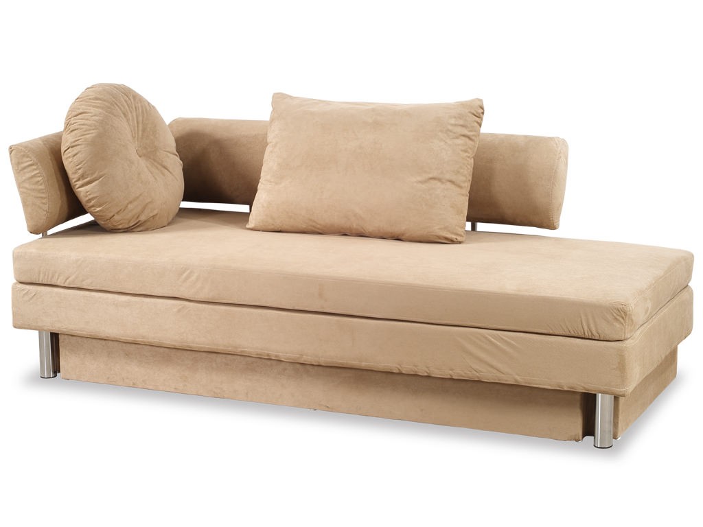 Nubo khaki microfiber queen size sofa bed by at home