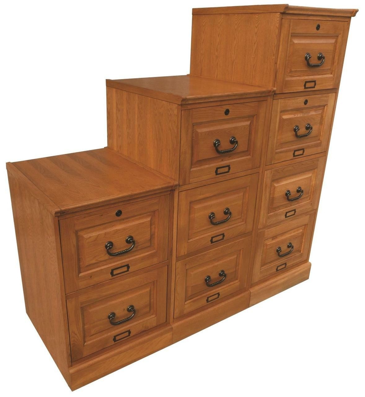 Oak four drawer file cabinet antique harvest