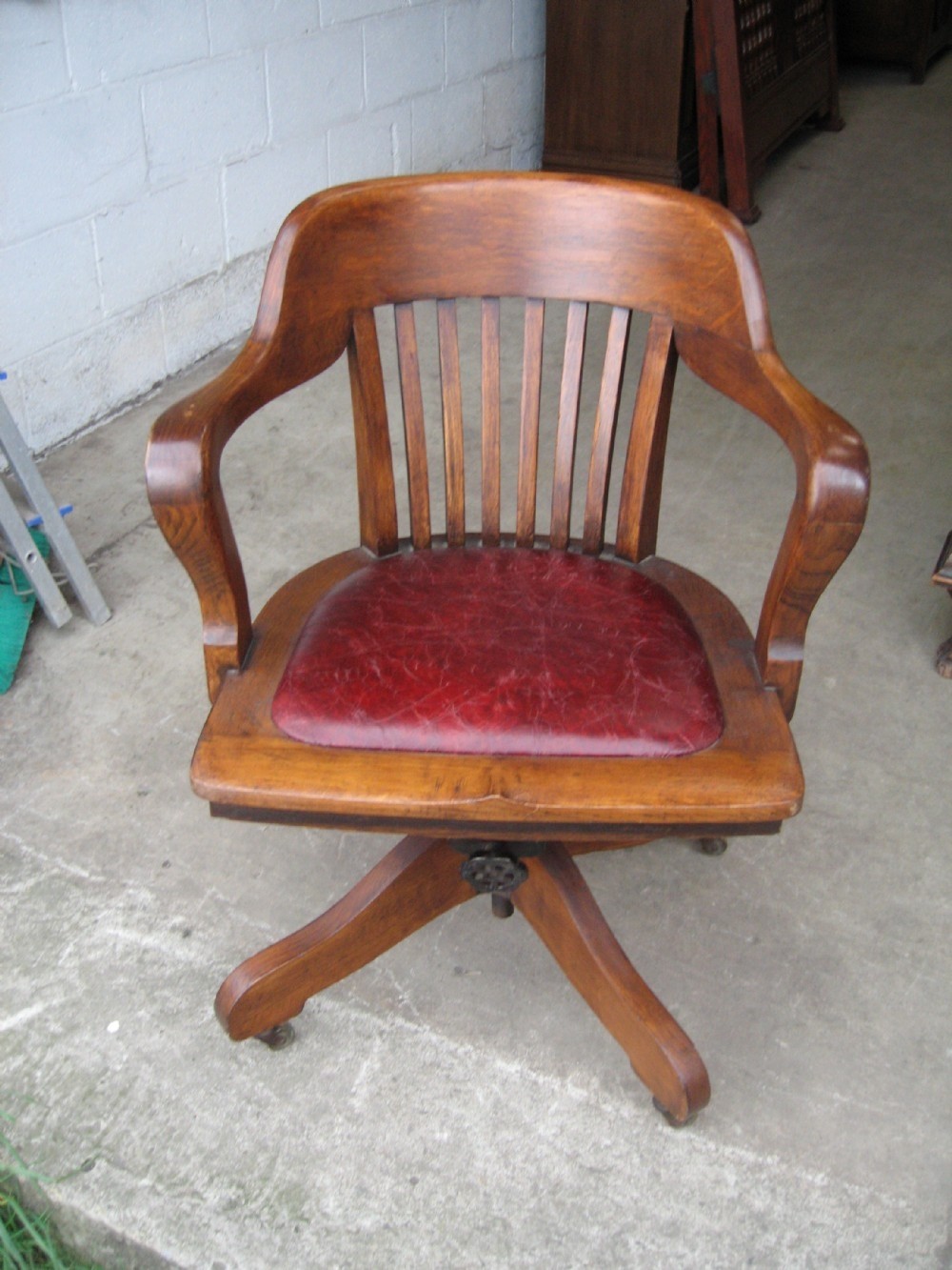 Oak swivel desk chair 336193