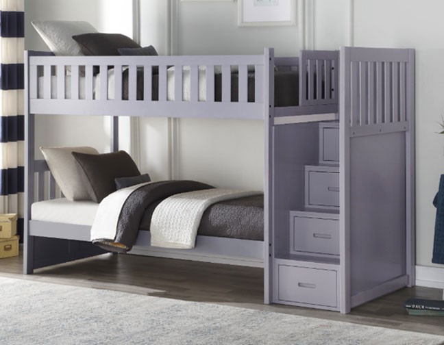 Orion solid wood twin twin bunk bed with reversible