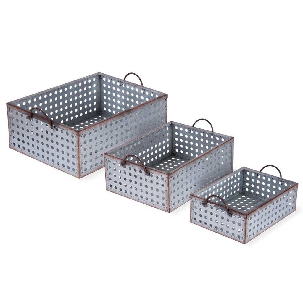 Perforated galvanized bins galvanized bin metal storage