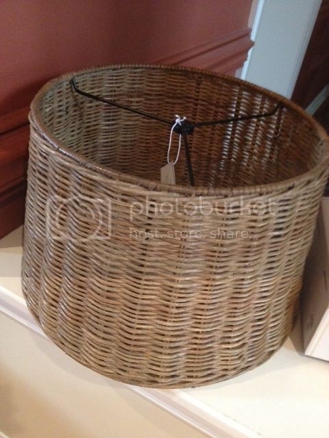 Pottery barn wicker tapered drum lamp shade extra large
