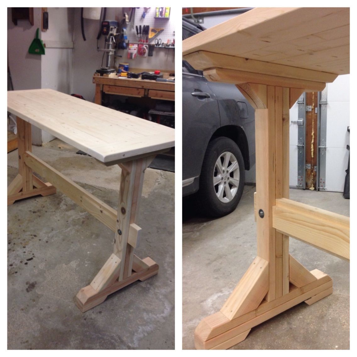 Pub table i made from 2x6 2x4 and 4x4 dimensional
