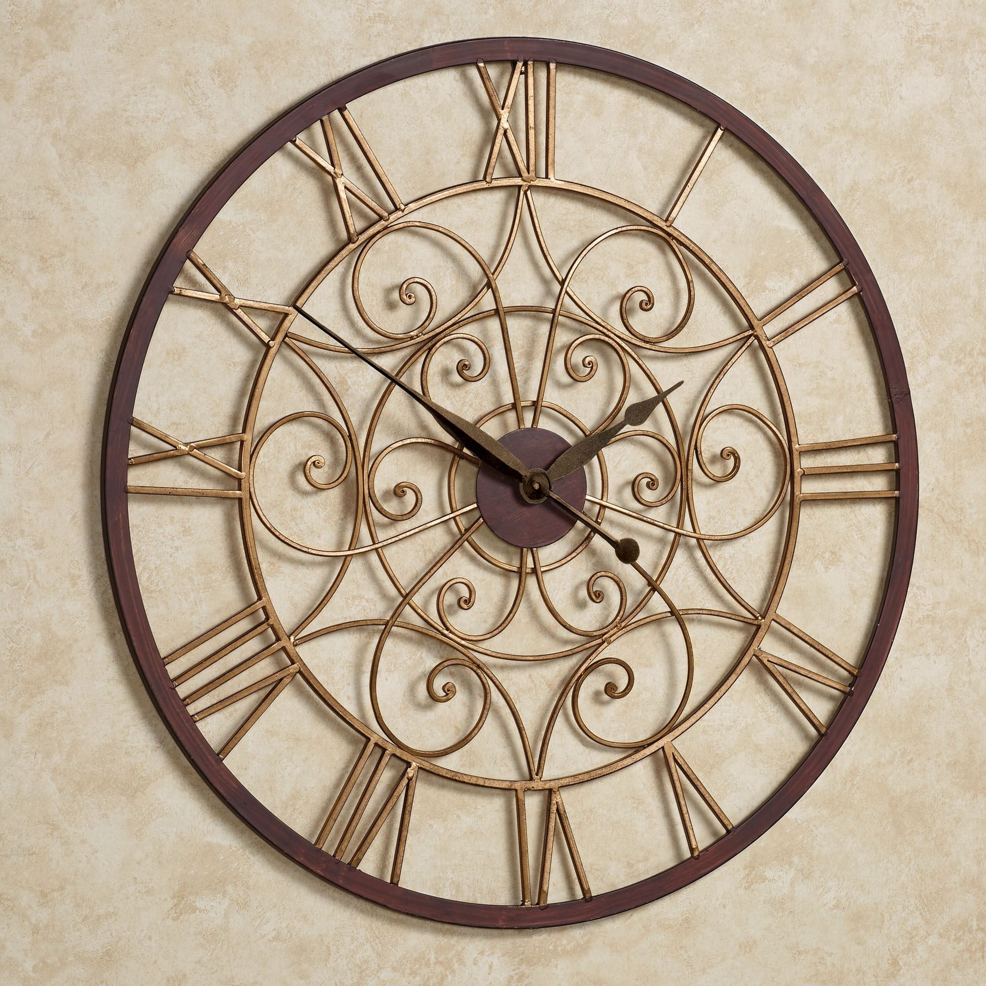 Ralston round oversized metal wall clock