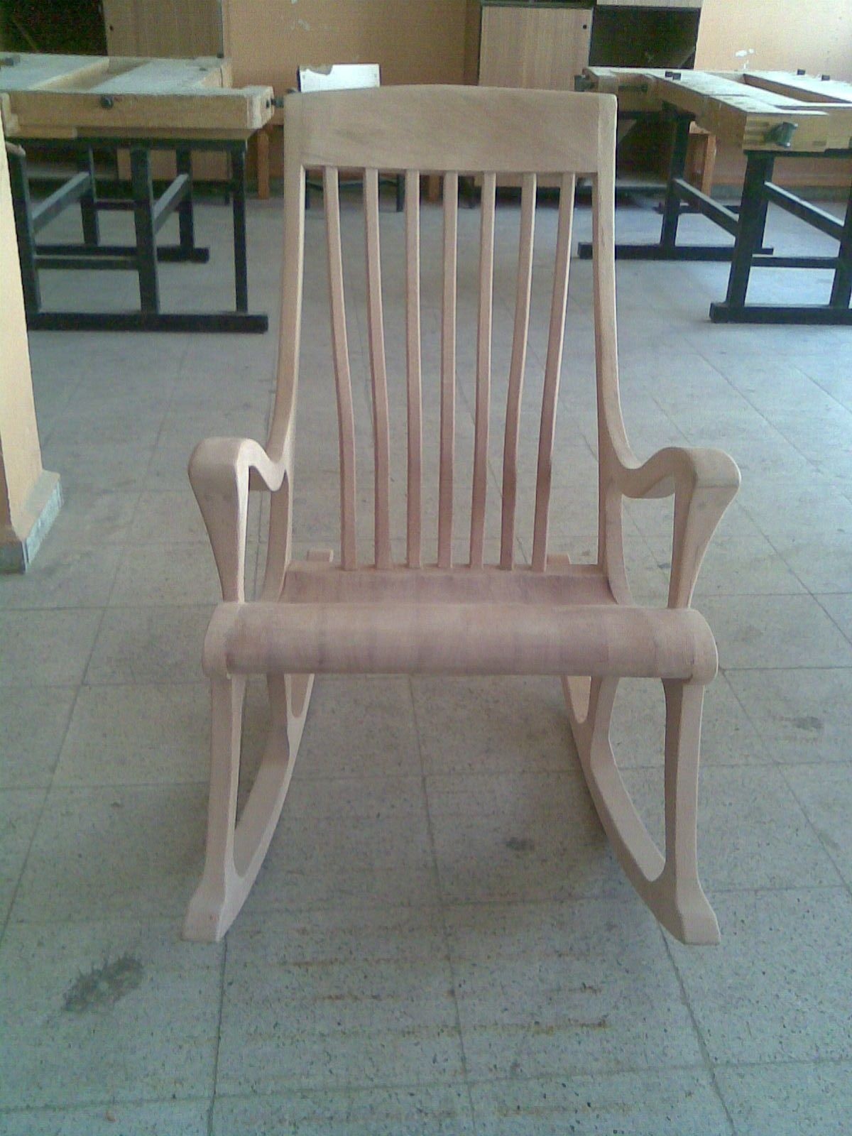 Rocking chair wooden woodworker handmade sandalye