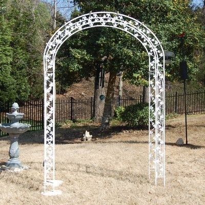 Royal steel arbor with bench metal garden benches