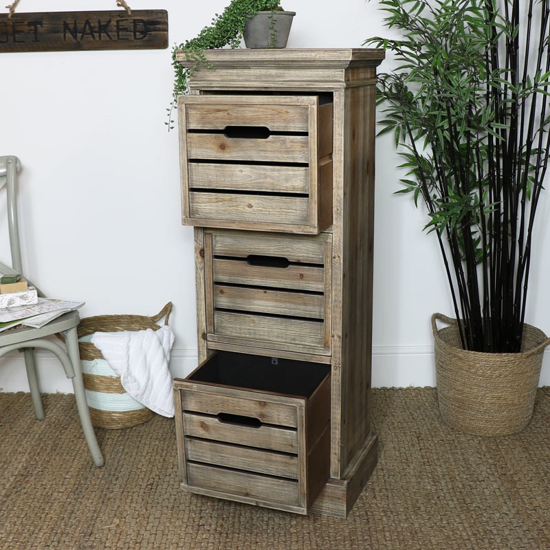 Rustic tallboy chest of drawers somerset range melody