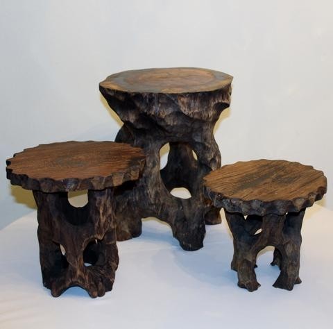 Rustic wood stand small party tents events santa