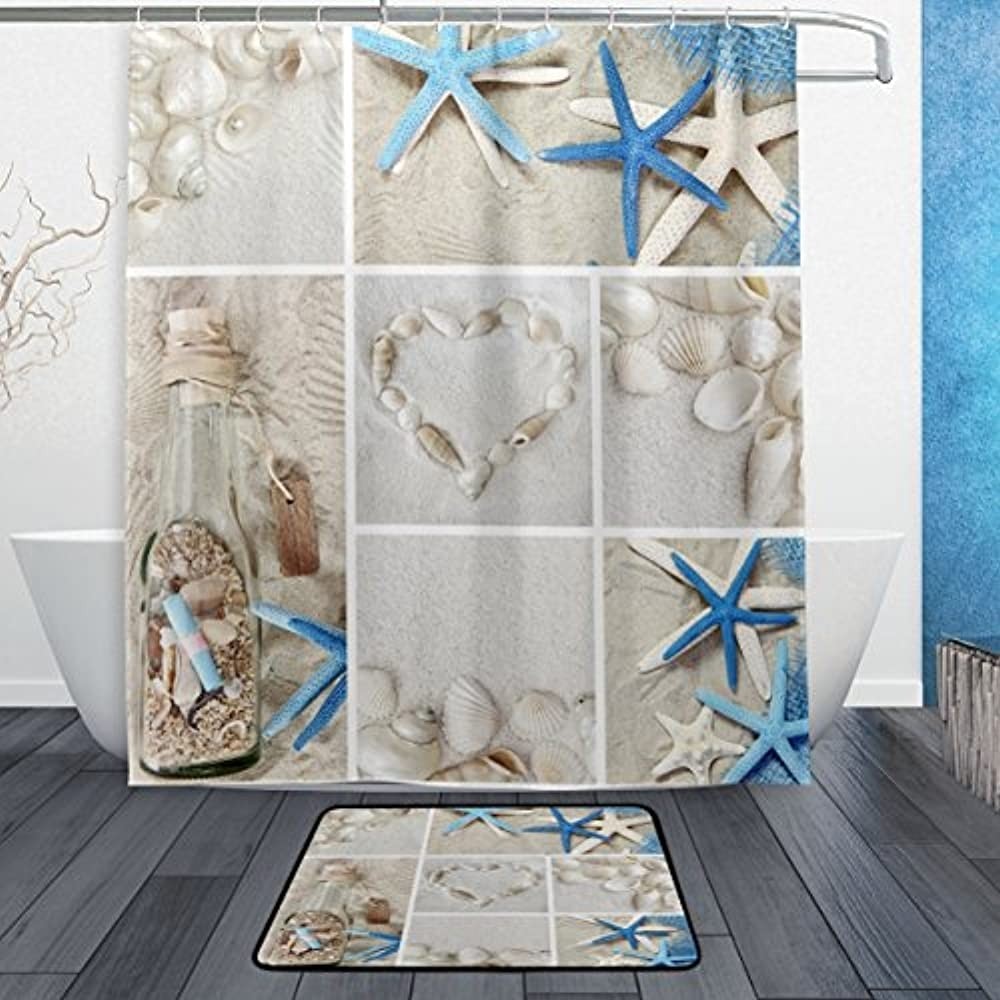 Set of 2 beach ocean sea theme 60 x 72