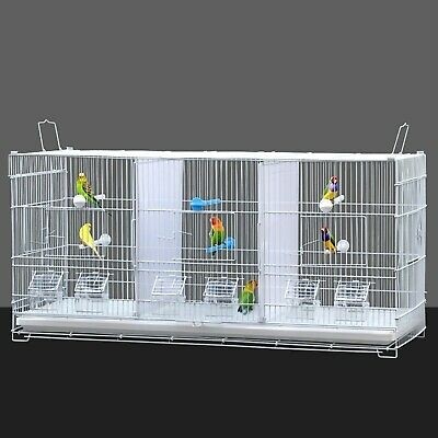 Set of 4 bird cage stackable finch budgie canary aviary