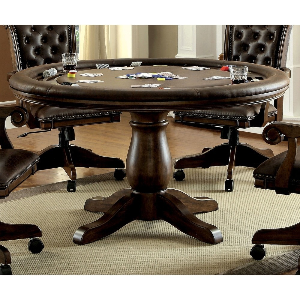 Shop furniture of america genn traditional brown round