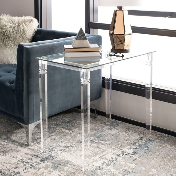 Shop safavieh couture amelie acrylic side table clear