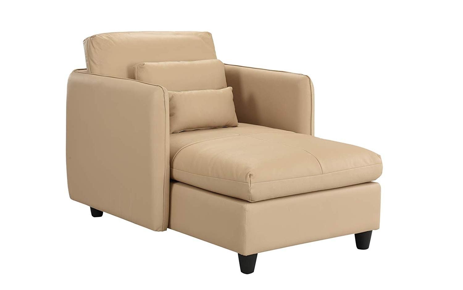 Small space chaise lounge for living room leather match