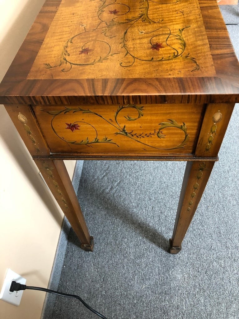 Splendid adam style rectangular hand painted console table
