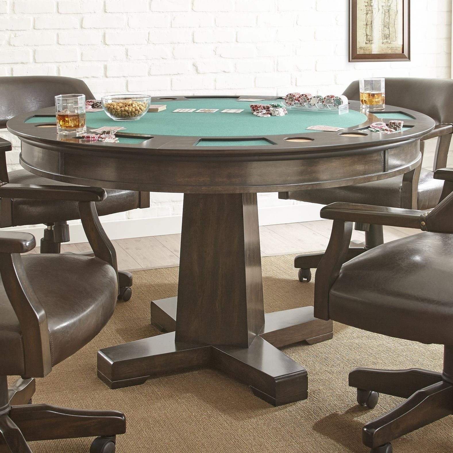 Steve silver ruby 2 in 1 round game table wayside