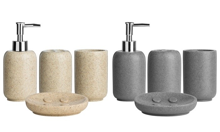 Stone effect bathroom accessories groupon goods