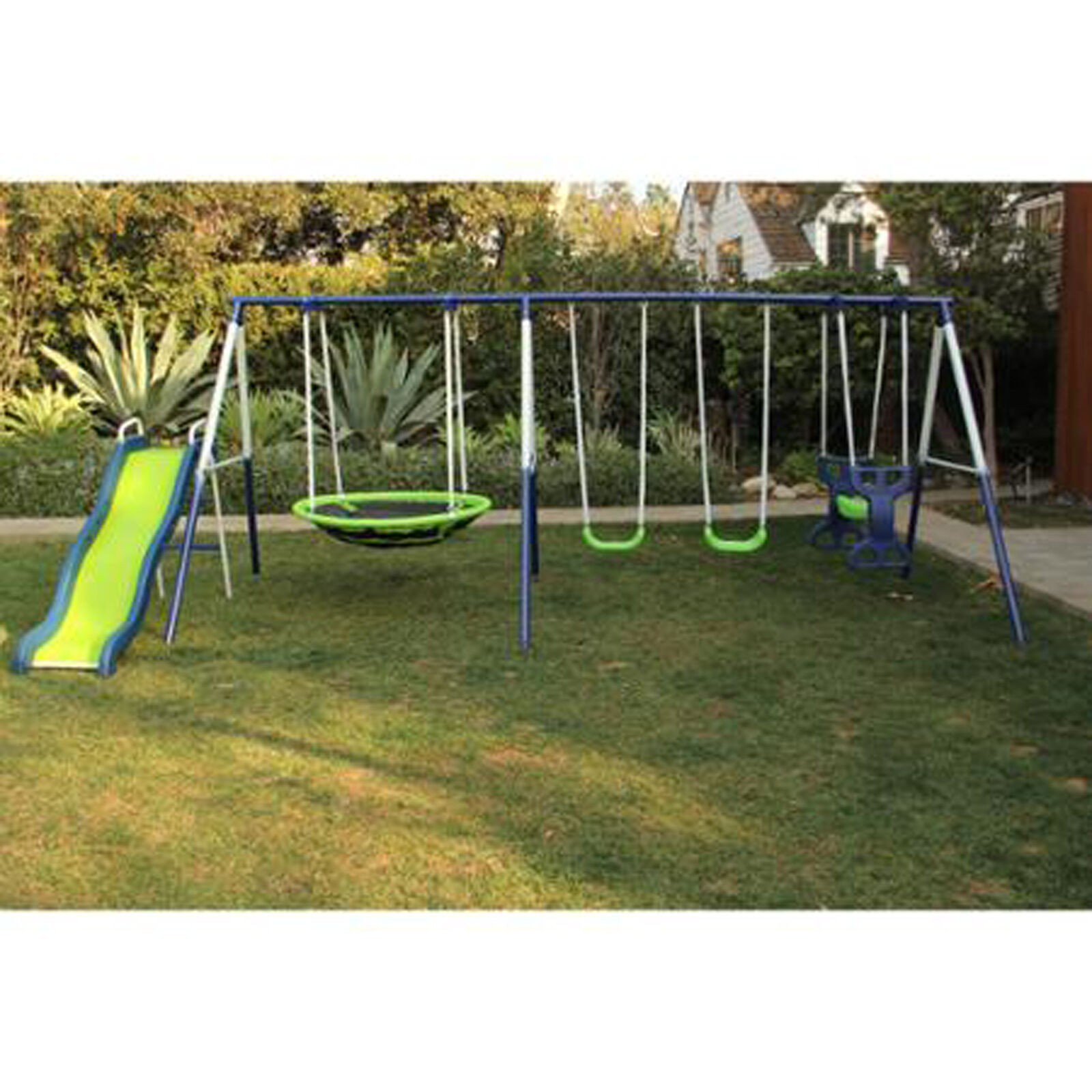 Swing set playground metal swingset backyard playset