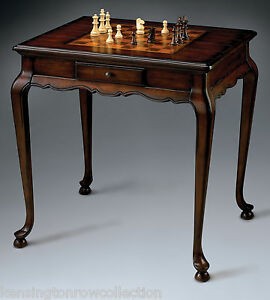 Tables wellington game table cherry chess checkers