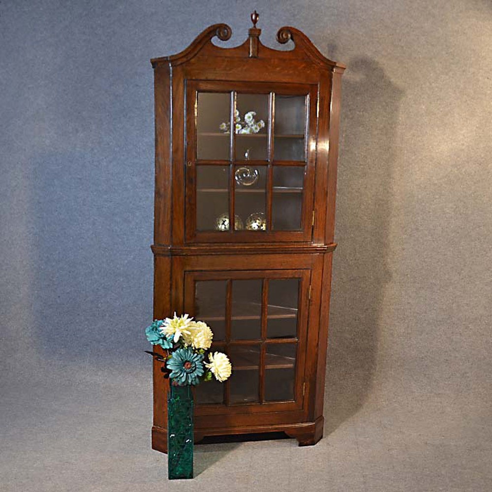 Tall corner cupboard display cabinet antiques atlas