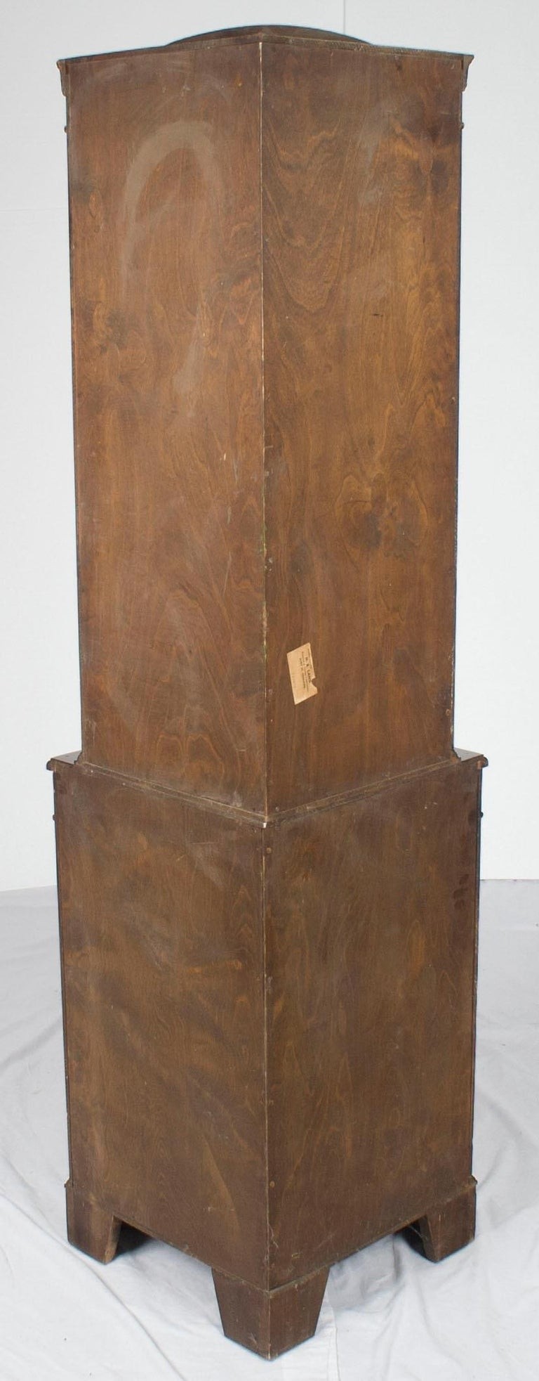 Tall single door walnut corner cabinet cupboard hutch for 3
