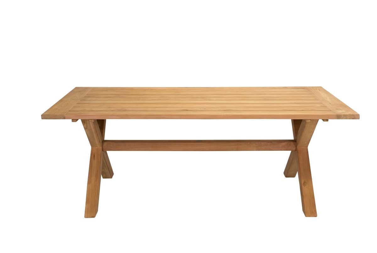 Teak cross leg table daydream leisure furniture